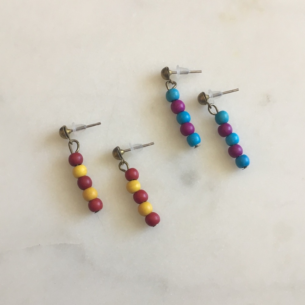 Vintage Dangle Bead Earrings